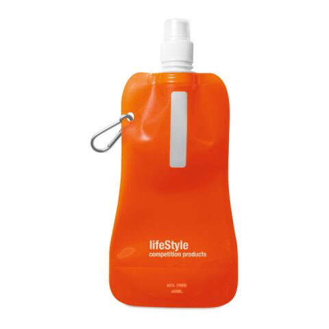 Foldable water bottle transparent/orange | No Branding | not available | not available