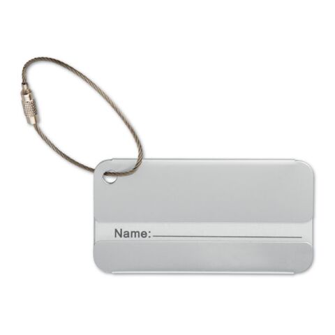 Basic aluminium luggage tag matt silver | Without Branding | not available | not available | not available