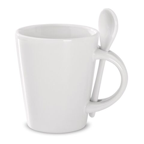 Mug with spoon white | Without Branding | not available | not available