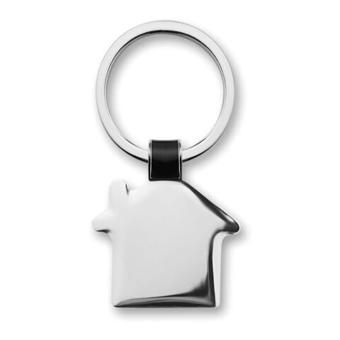 House shaped key ring black | Without Branding | not available | not available