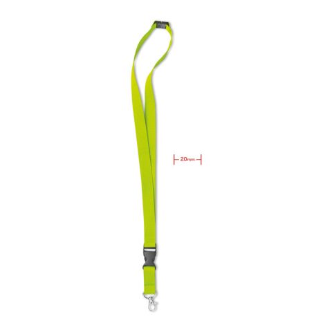 Lanyard with metal hook 20 mm lime | No Branding | not available | not available | not available