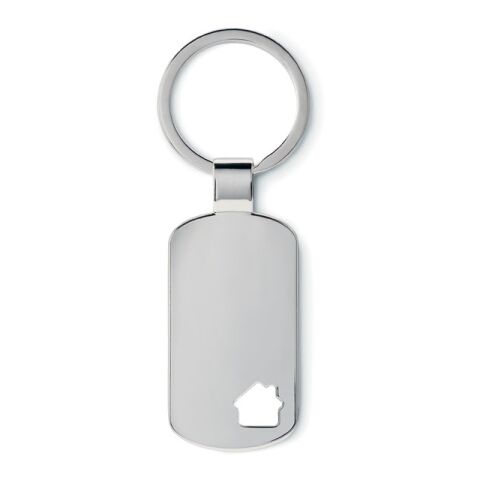 Key ring with house detail matt silver | Without Branding | not available | not available | not available
