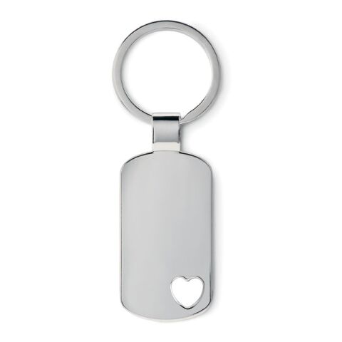 Key ring with heart detail matt silver | Without Branding | not available | not available