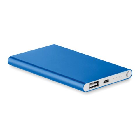 Flat power bank 4000 mAh royal blue | No Branding | not available | not available