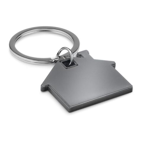 House shape plastic key ring black | Without Branding | not available | not available