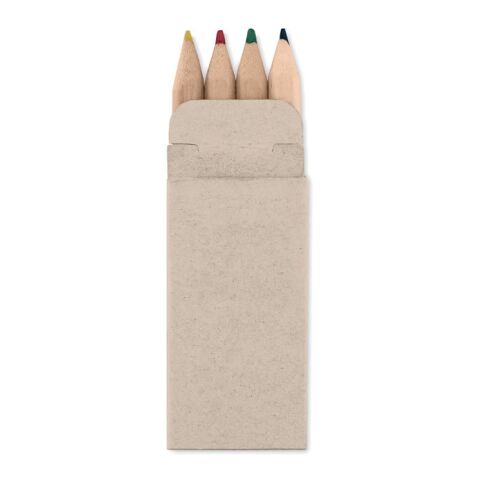 4 mini coloured pencils beige | Without Branding | not available | not available | not available