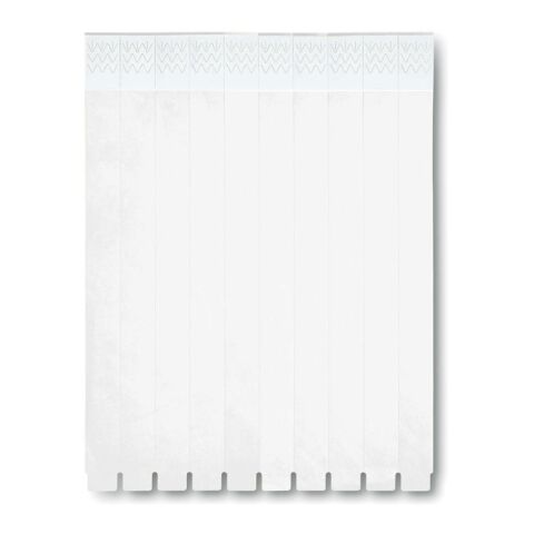 One sheet of 10 wristbands white | No Branding | not available | not available