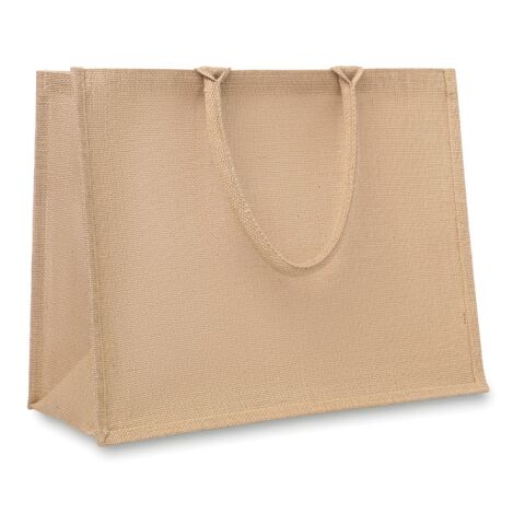 Jute shopping bag with short handles beige | Without Branding | not available | not available | not available