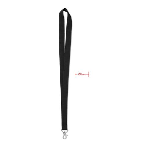 Lanyard 20 mm black | Without Branding | not available | not available | not available