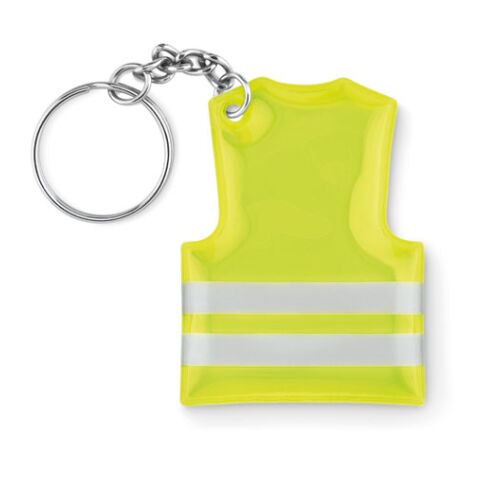 Key ring with reflecting vest neon yellow | Without Branding | not available | not available
