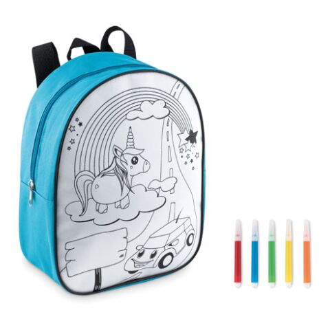 Backpack with 5 markers turquoise | Without Branding | not available | not available | not available