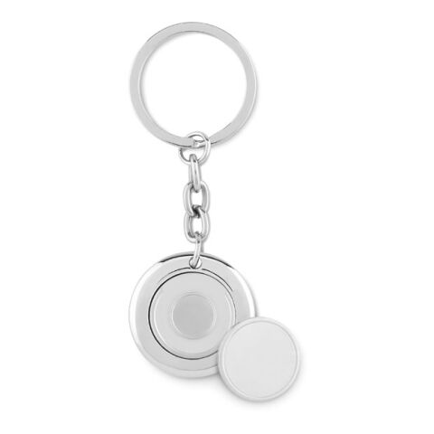 Metal Key ring with token shiny silver | Without Branding | not available | not available