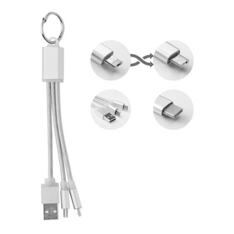 Key ring with USB type C cable silver | No Branding | not available | not available | not available