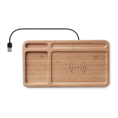 Bamboo wireless desk charger 5W wood | Without Branding | not available | not available