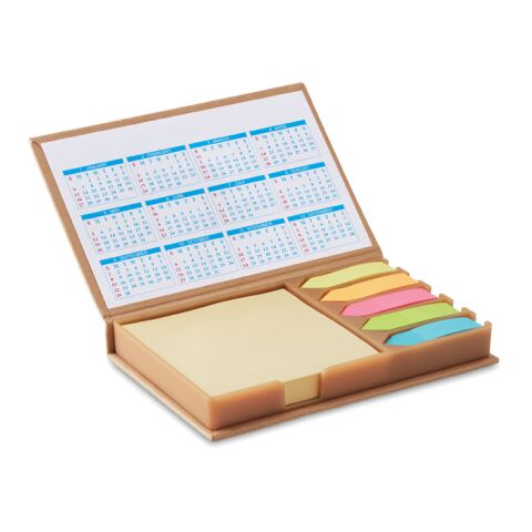Desk memo set with calendar beige | Without Branding | not available | not available | not available