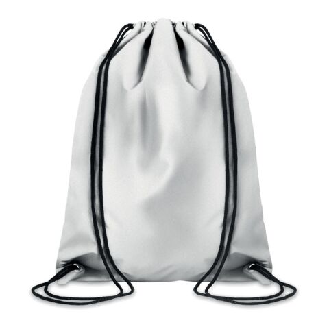 Reflective polyester drawstring bag