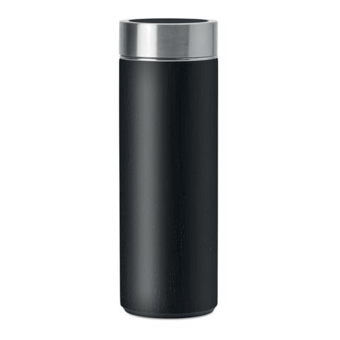 Double wall bamboo vacuum flask 400ml black | Without Branding | not available | not available | not available
