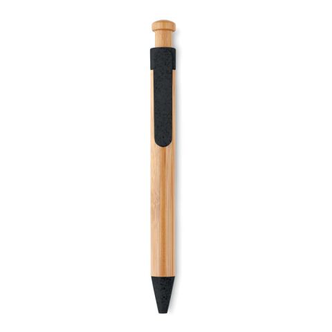 Bamboo/Wheat-Straw ABS ball pen black | Without Branding | not available | not available