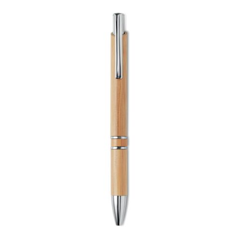 Bamboo automatic pen with chrome clip