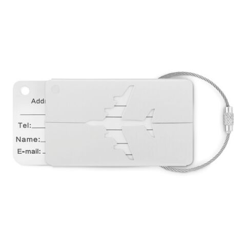 Airplane aluminium luggage tag