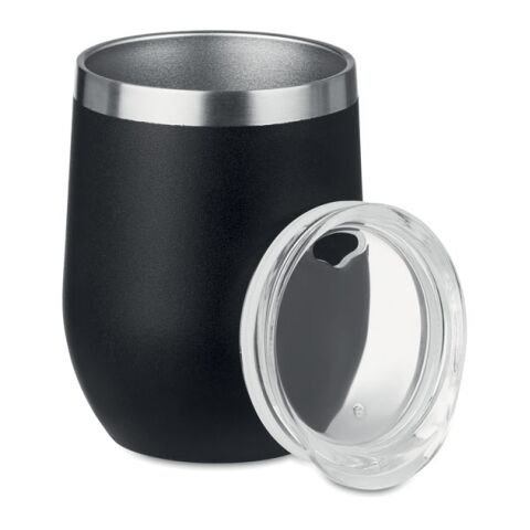Double wall mug 300ml black | Without Branding | not available | not available | not available