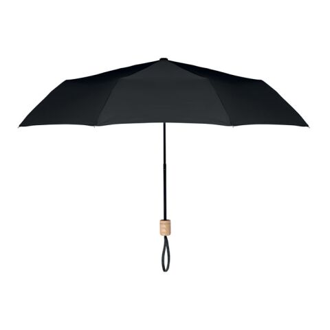 21 inch RPET foldable umbrella black | Without Branding | not available | not available | not available