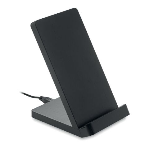 Bamboo wireless charge stand 5W black | Without Branding | not available | not available