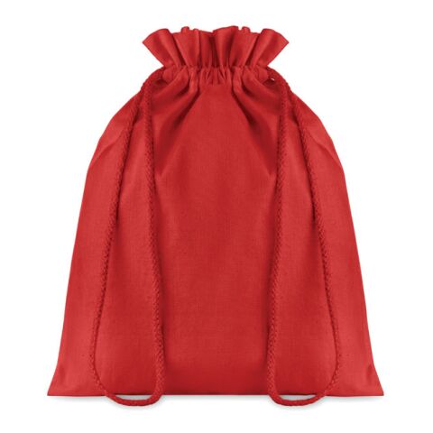 Medium Cotton draw cord bag, coloured red | Without Branding | not available | not available | not available