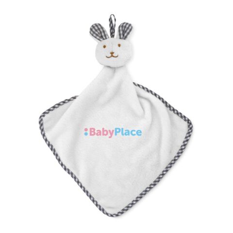 Plush rabbit design baby towel white | No Branding | not available | not available | not available