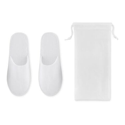 Pair of slippers in pouch white | No Branding | not available | not available | not available