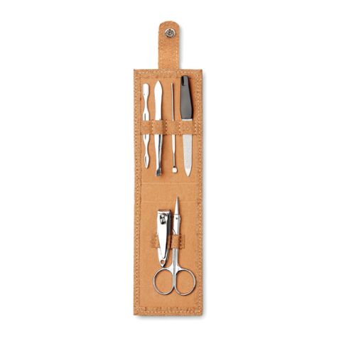 Cork 6 piece manicure set beige | Without Branding | not available | not available | not available