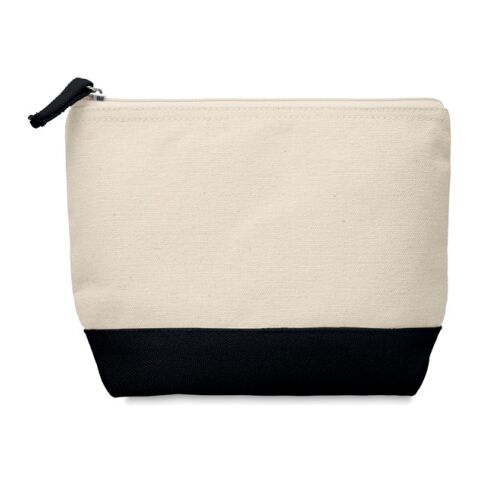 Bicolour cotton cosmetic bag