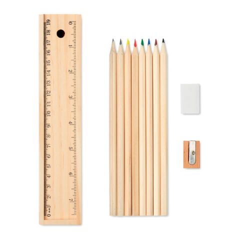 Stationery set in wooden box