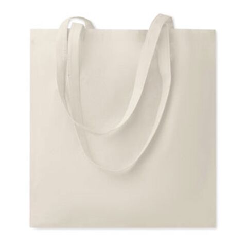 Cotton shopping bag with long handles 180gr/m² beige | Without Branding | not available | not available | not available