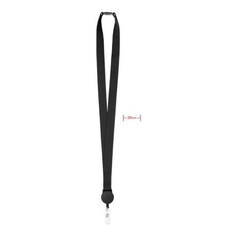 Lanyard retractable clip black | Without Branding | not available | not available | not available