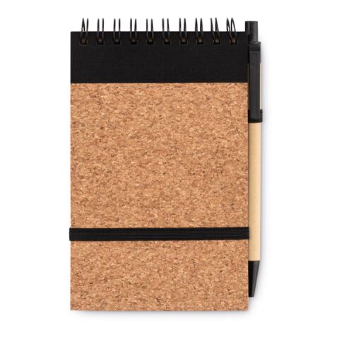A6 Cork notepad with pen black | Without Branding | not available | not available