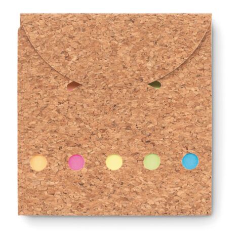 Cork sticky note memo pad with 125 large sheets beige | Without Branding | not available | not available