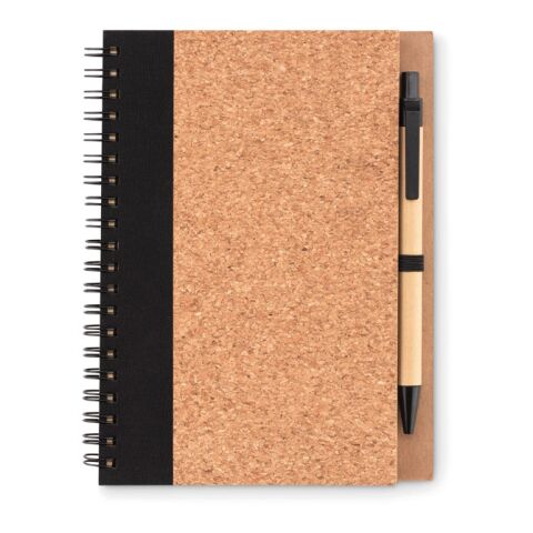 Cork notebook with pen black | Without Branding | not available | not available