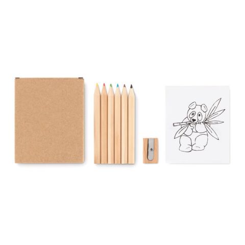 Colouring set with colouring sheets
