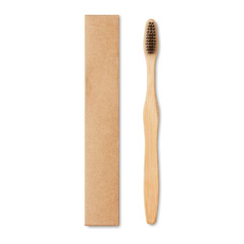 Bamboo toothbrush in Kraft box black | Without Branding | not available | not available | not available