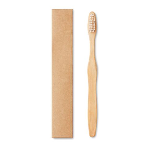 Bamboo toothbrush in Kraft box white | No Branding | not available | not available | not available