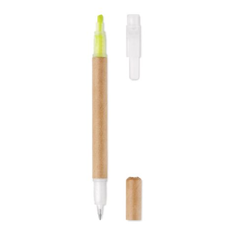 2 in 1 carton pen highlighter yellow | Without Branding | not available | not available