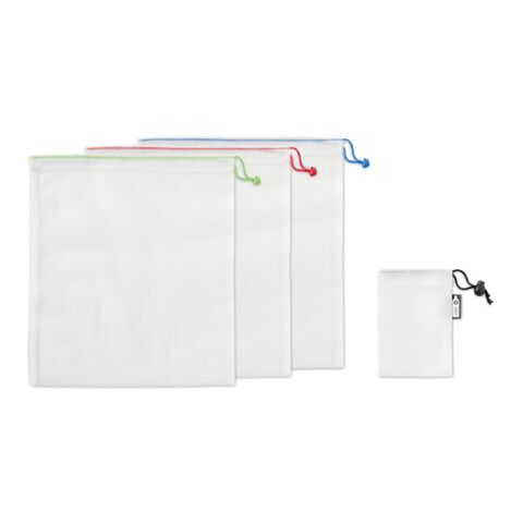 Set of 3 RPET mesh food bags