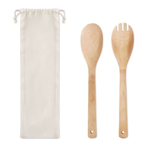 Set bamboo utensils salad