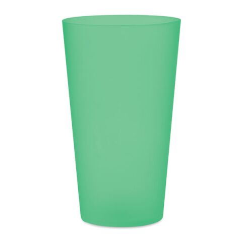 Reusable event cup 500ml transparent/green | No Branding | not available | not available