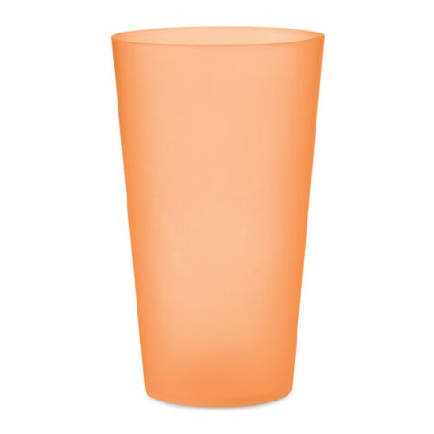 Reusable event cup 500ml transparent/orange | No Branding | not available | not available