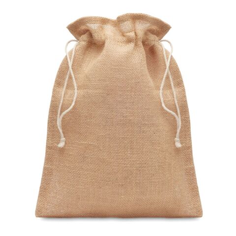 Small jute gift bag 14 x 22 cm beige | Without Branding | not available | not available | not available