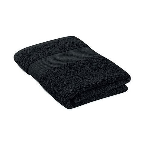 Towel organic cotton 100x50cm black | Without Branding | not available | not available | not available