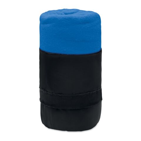 RPET fleece travel blanket in pouch
