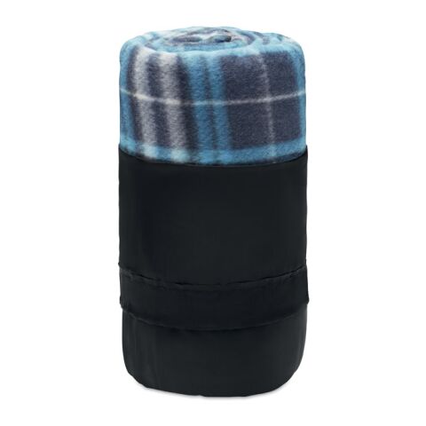 Plaid RPET travel blanket blue | Without Branding | not available | not available | not available